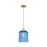Innovations Bridal Veil 1Lt 8" Stem Mini Pendant, Gold/Blue - 716-1S-SG-G559-8BL