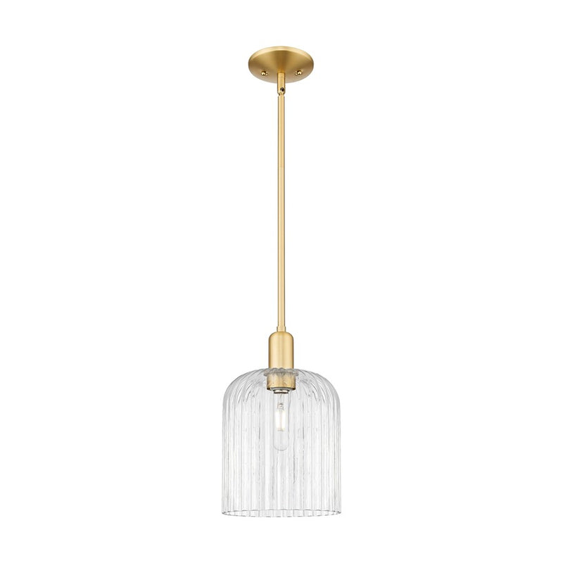 Innovations Bridal Veil 1Lt 8" Stem Mini Pendant, GD/Clear - 716-1S-SG-G559-8CL