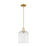 Innovations Bridal Veil 1Lt 8" Stem Mini Pendant, GD/Clear - 716-1S-SG-G559-8CL