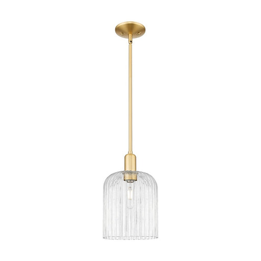 Innovations Bridal Veil 1Lt 8" Stem Mini Pendant, GD/Clear - 716-1S-SG-G559-8CL