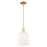 Innovations Bridal Veil 1Lt 8" Stem Mini Pendant, GD/GW - 716-1S-SG-G559-8GWH