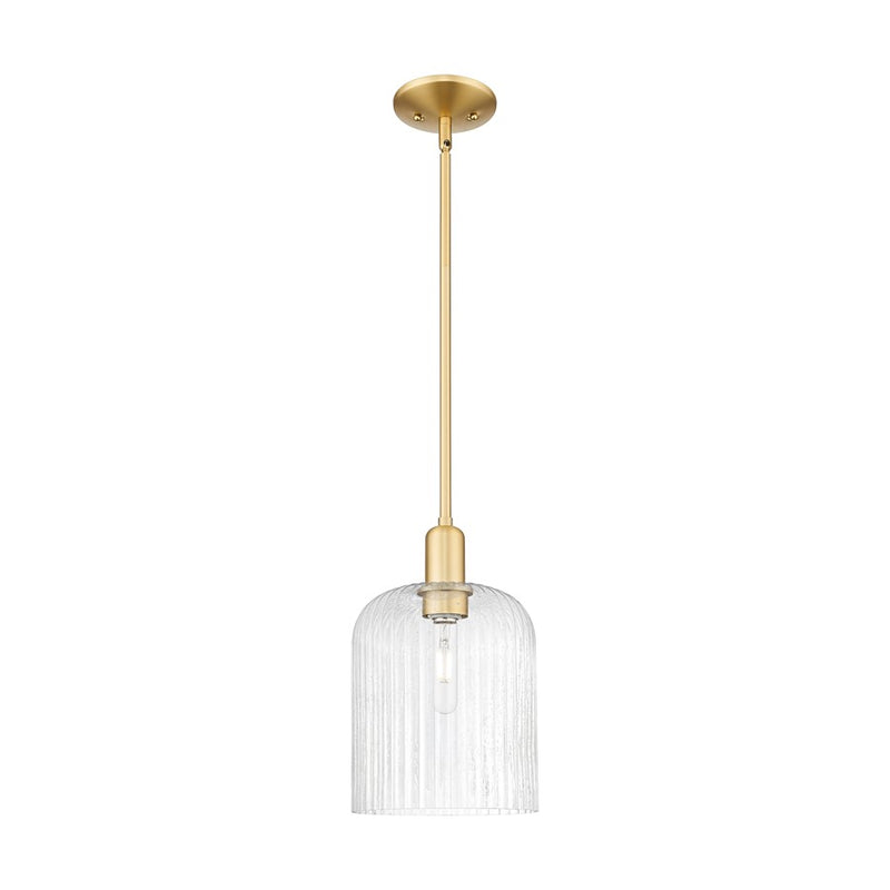 Innovations Bridal Veil 1Lt 8" Stem Mini Pendant, GD/Seed - 716-1S-SG-G559-8SDY