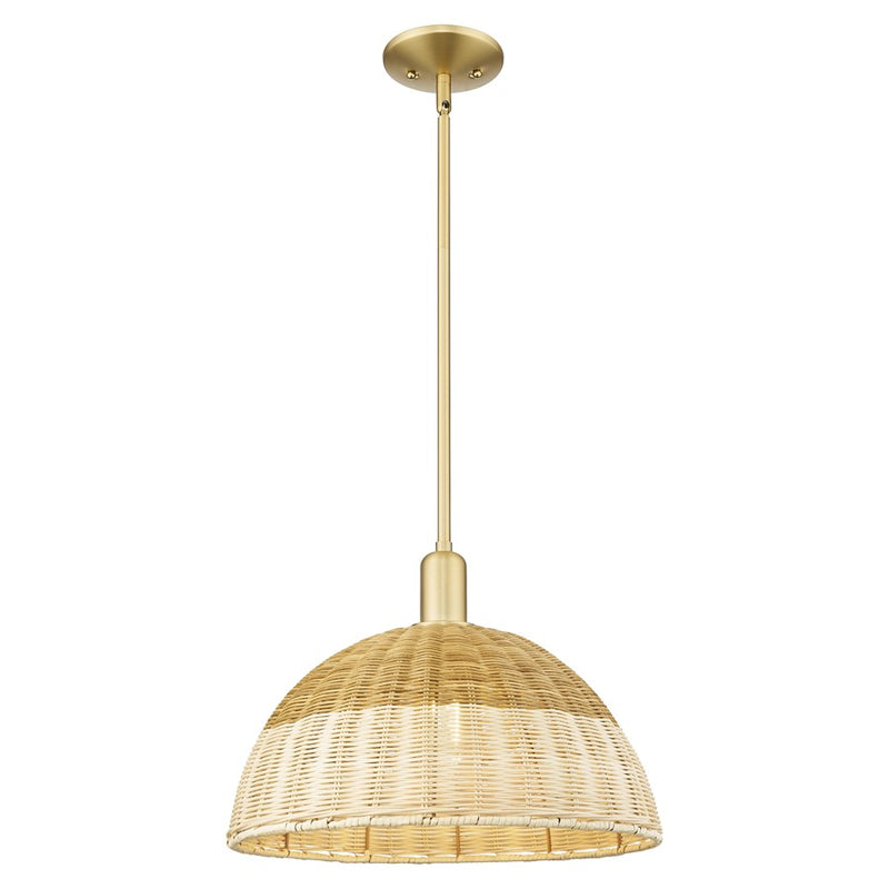 Innovations NB Dome Stem Mini Pendant, 16" Shade, GD/NT - 716-1S-SG-NBD2-16-NAT
