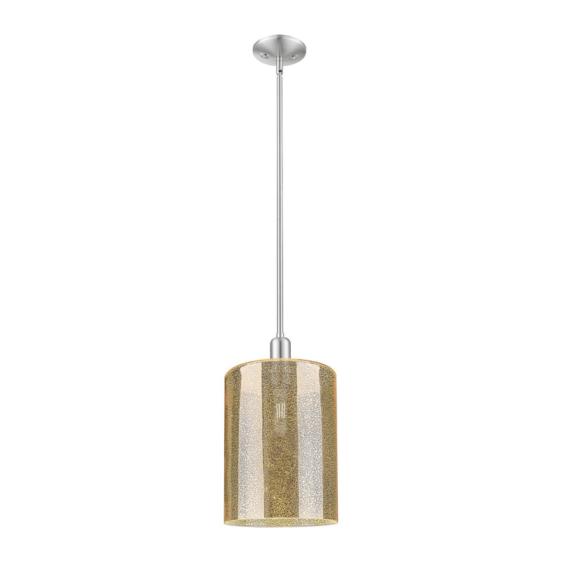 Innovations Cobbleskill 9in 1-Light Mini Pendant | Industrial Brushed Satin Nickel and Mercury Glass | Kitchen Island & Dining | Model 716-1S-SN-G116-L