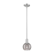 Innovations ADS 1Lt 6" Stem Mini Pendant, SN/SM - 716-1S-SN-G1213-6SM