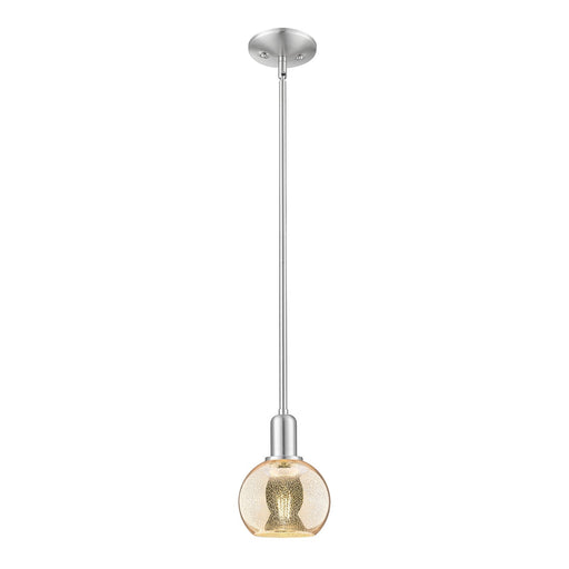 Innovations Athens 6in 1-Light Mini Pendant | Industrial Brushed Satin Nickel and Mercury Glass | Kitchen Island & Breakfast Nook | Model 716-1S-SN-G128-6