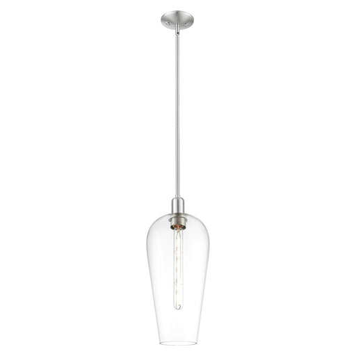 Innovations Chelsea 8" Stem Mini Pendant, SN/Clear - 716-1S-SN-G456-8CL