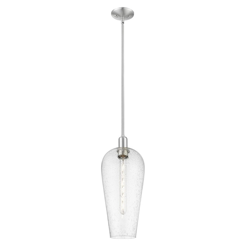 Innovations Chelsea 8" Stem Mini Pendant, SN/Seedy - 716-1S-SN-G456-8SDY