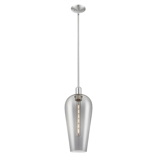 Innovations Chelsea 8" Stem Mini Pendant, SN/Smoke - 716-1S-SN-G456-8SM