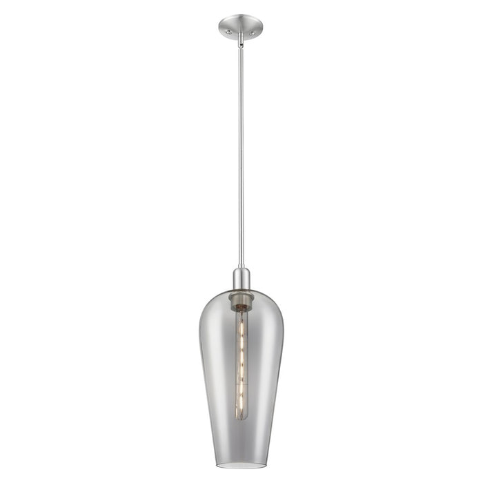 Innovations Chelsea 8" Stem Mini Pendant, SN/Smoke - 716-1S-SN-G456-8SM