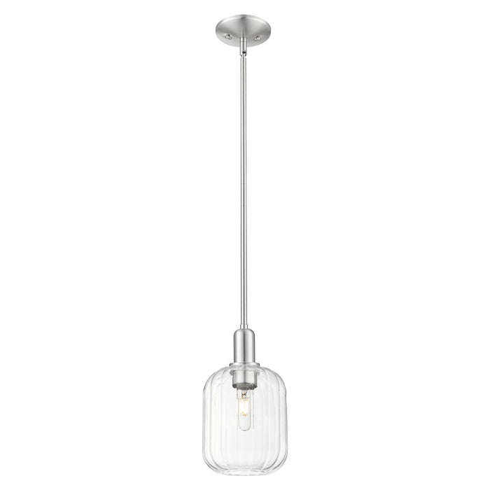 Innovations Preston 7" Jar Stem Mini Pendant, SN/Clear - 716-1S-SN-G460-7CL