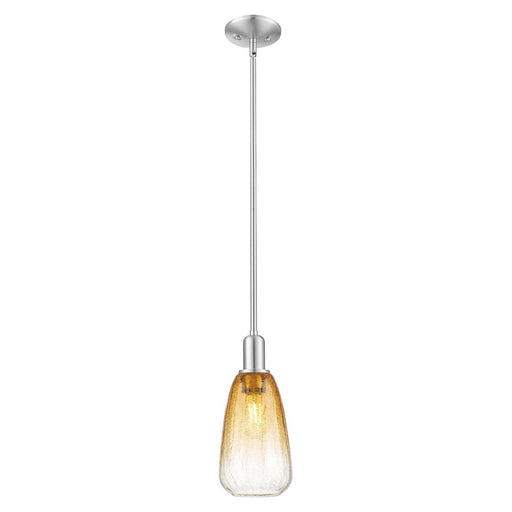 Innovations Brookhaven Almond 6" Stem Mini Pendant, SN/AM - 716-1S-SN-G480-6AM