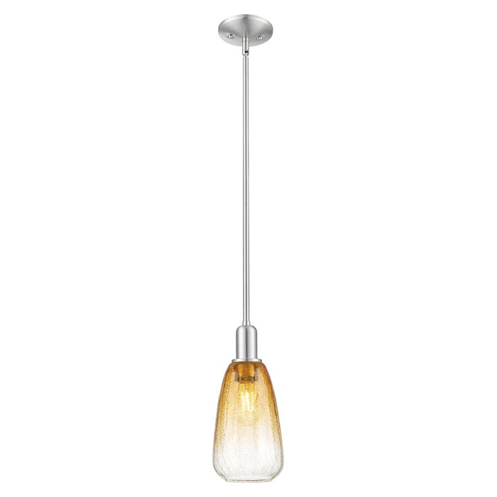 Innovations Brookhaven Almond 6" Stem Mini Pendant, SN/AM - 716-1S-SN-G480-6AM