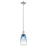 Innovations Brookhaven Almond 6" Stem Mini Pendant, SN/Blue - 716-1S-SN-G480-6SB