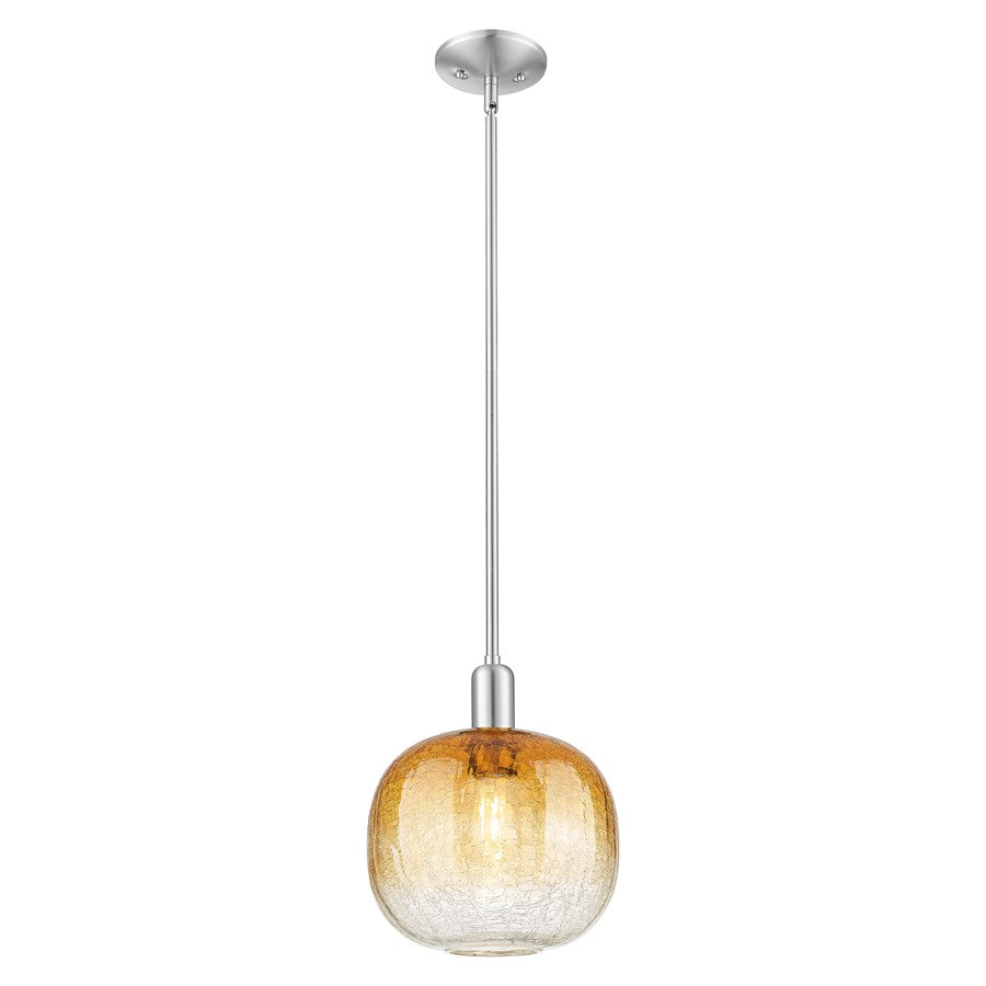 Innovations Brookhaven Sphere 10" Stem Mini Pendant, SN/AM - 716-1S-SN-G481-10AM