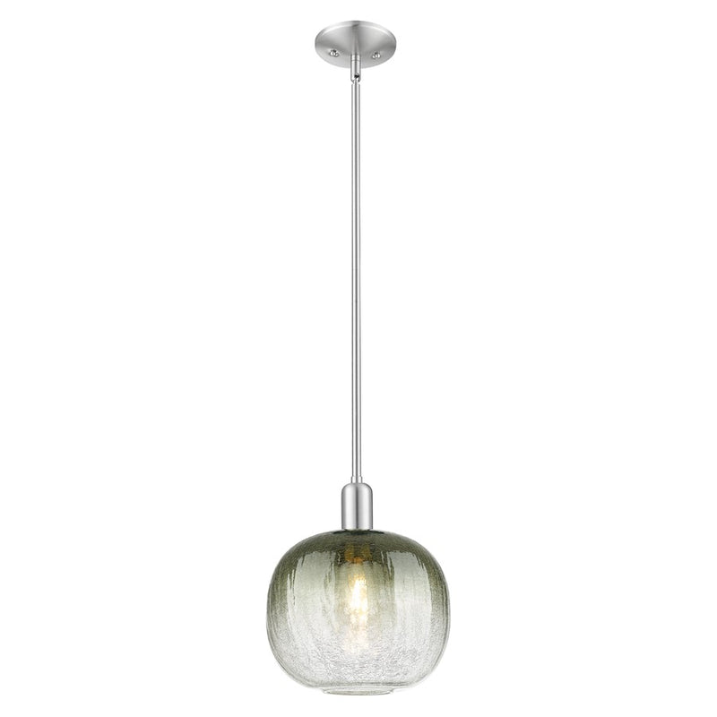 Innovations Brookhaven Sphere 10" Stem Mini Pendant, SN/ST - 716-1S-SN-G481-10SL
