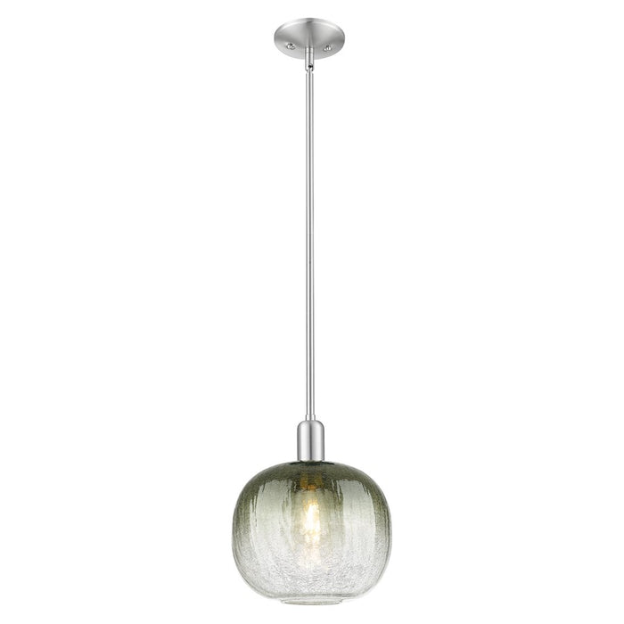 Innovations Brookhaven Sphere 10" Stem Mini Pendant, SN/ST - 716-1S-SN-G481-10SL