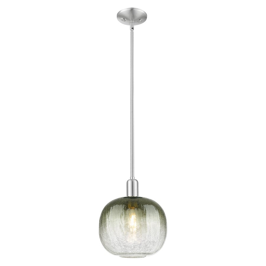 Innovations Brookhaven Sphere 10" Stem Mini Pendant, SN/ST - 716-1S-SN-G481-10SL