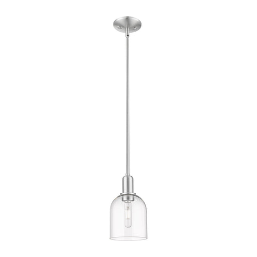 Innovations Bella 6in 1-Light Mini Pendant | Industrial Brushed Satin Nickel and Clear Glass | Kitchen Island & Dining Room | Model 716-1S-SN-G558-6CL