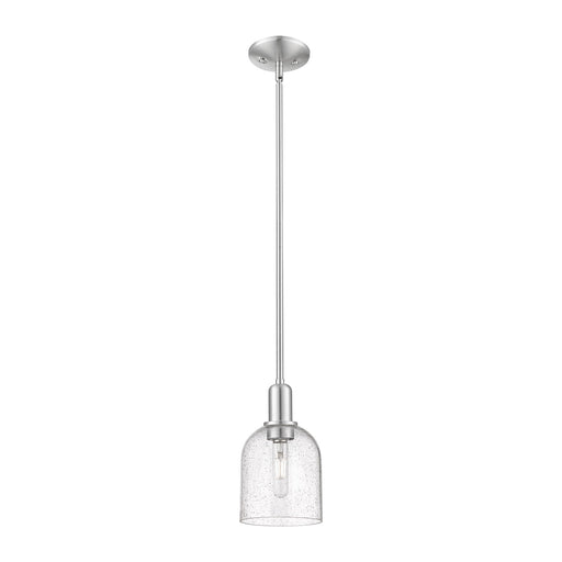 Innovations Bella 6in 1-Light Mini Pendant | Industrial Brushed Satin Nickel Steel and Seedy Glass | Kitchen Island & Dining | Model 716-1S-SN-G558-6SDY