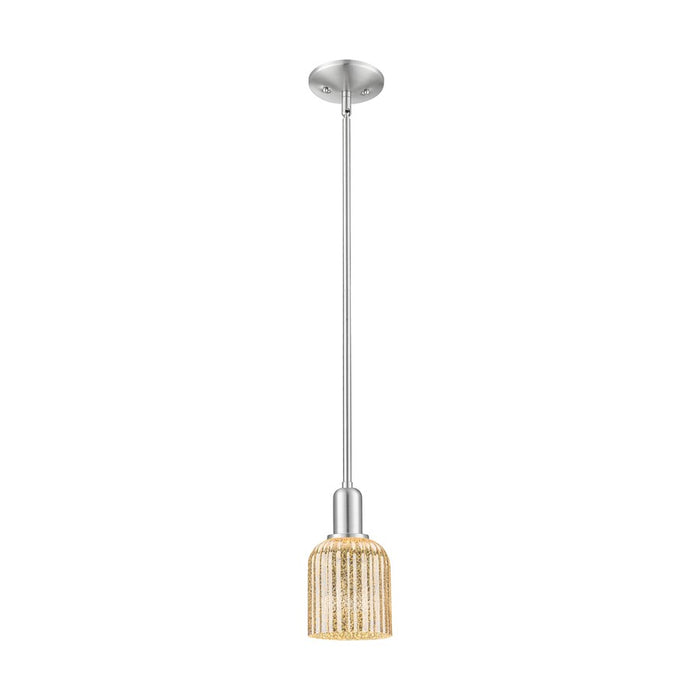 Innovations Bridal Veil 1Lt 5" Stem Mini Pendant, SN/MC - 716-1S-SN-G559-5ME