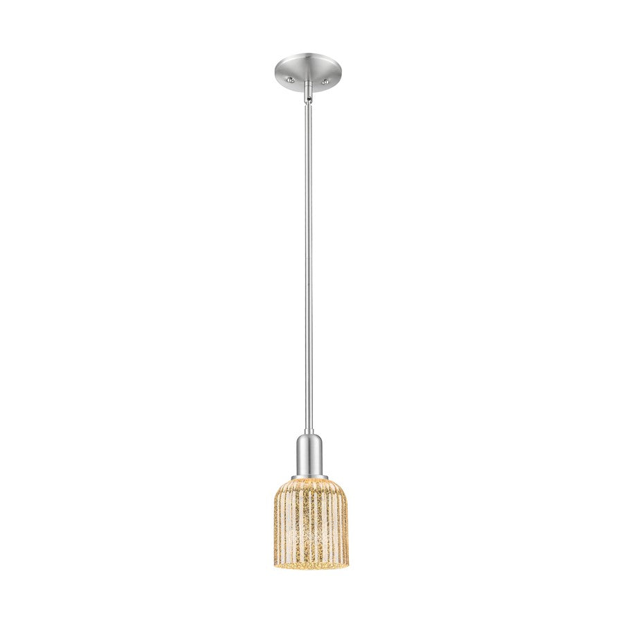 Innovations Bridal Veil 1Lt 5" Stem Mini Pendant, SN/MC - 716-1S-SN-G559-5ME