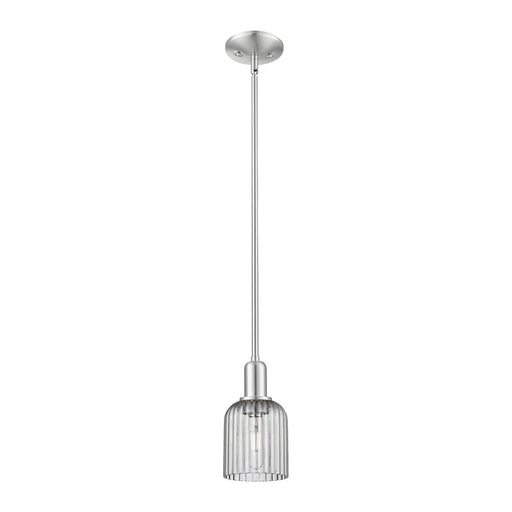 Innovations Bridal Veil 1Lt 5" Stem Mini Pendant, SN/Smoke - 716-1S-SN-G559-5SM
