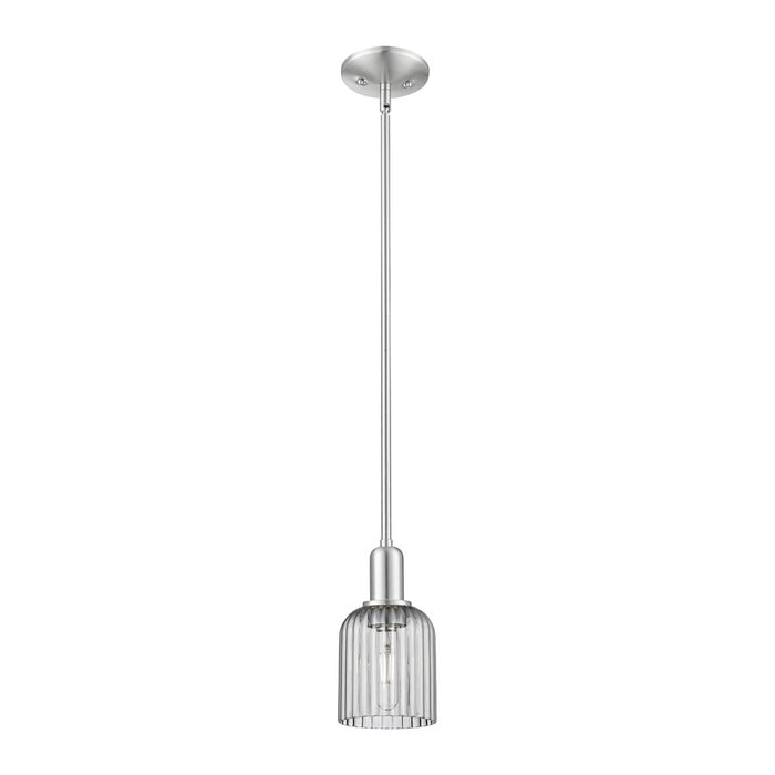 Innovations Bridal Veil 1Lt 5" Stem Mini Pendant, SN/Smoke - 716-1S-SN-G559-5SM