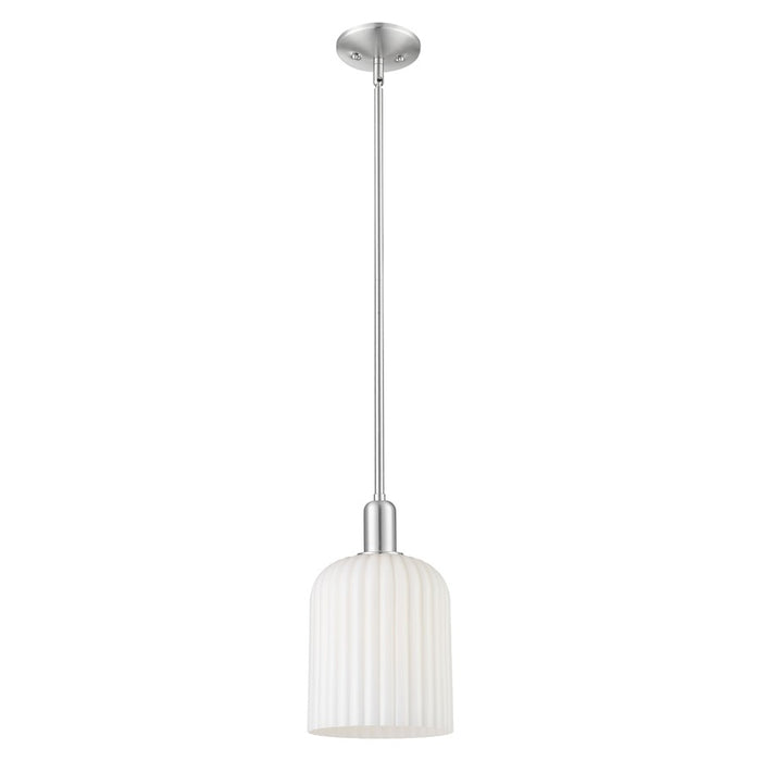 Innovations Bridal Veil 8" Stem Mini Pendant, SN/White - 716-1S-SN-G559-8GWH