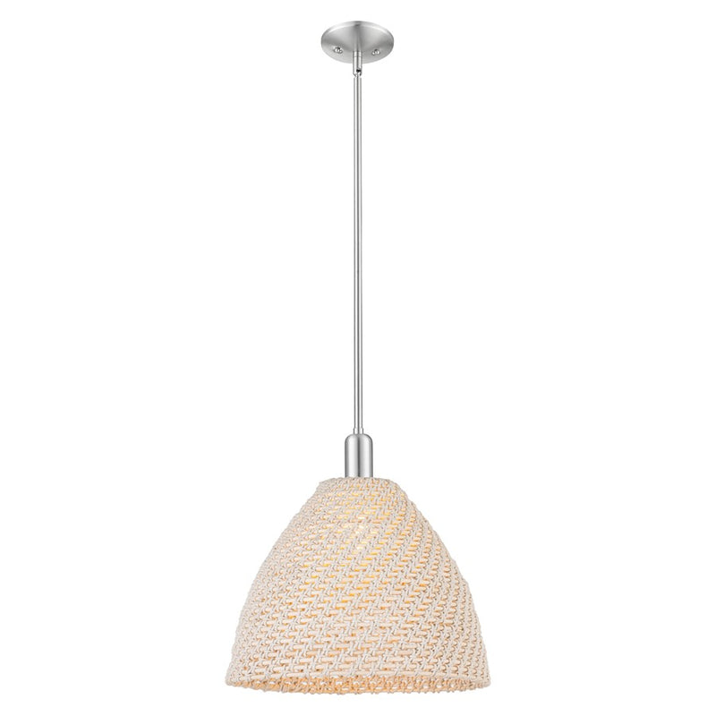 Innovations Nat Ballston Dome 16" Stem Mini Pendant, SN - 716-1S-SN-NBD-16-NAT