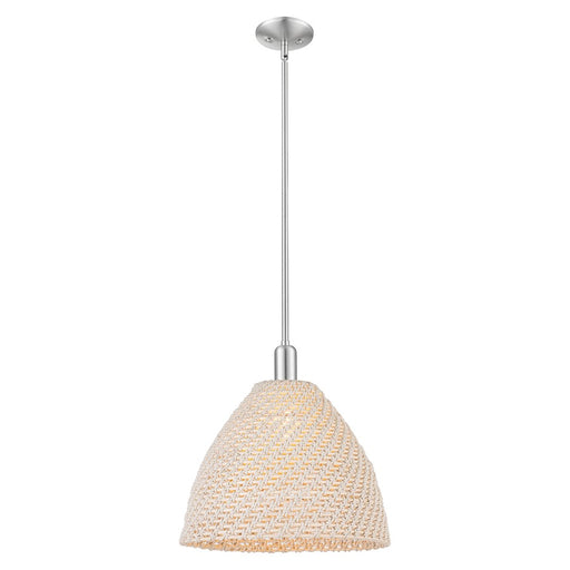 Innovations Nat Ballston Dome 16" Stem Mini Pendant, SN - 716-1S-SN-NBD-16-NAT
