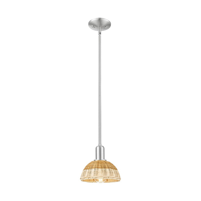 Innovations NB Dome 1Lt 8" Stem Mini Pendant/SN/NF - 716-1S-SN-NBD2-75-NAT