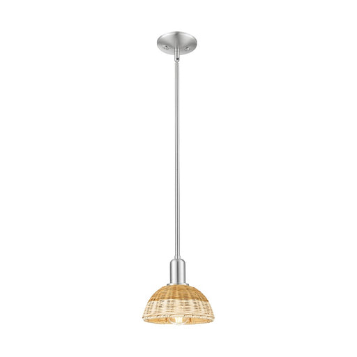 Innovations NB Dome 1Lt 8" Stem Mini Pendant/SN/NF - 716-1S-SN-NBD2-75-NAT