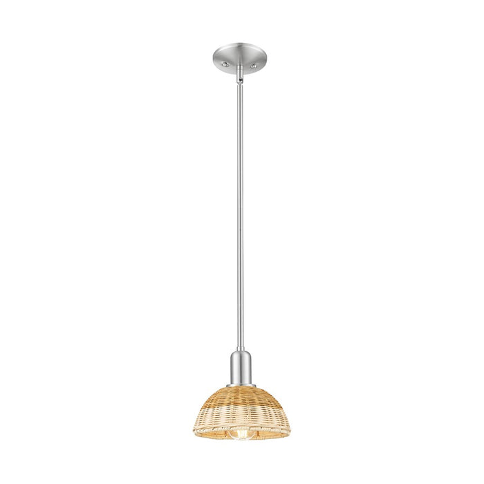 Innovations NB Dome 1Lt 8" Stem Mini Pendant/SN/NF - 716-1S-SN-NBD2-75-NAT