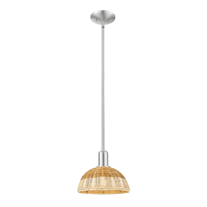 Innovations NB Dome 1Lt 9" Stem Mini Pendant/SN/NF - 716-1S-SN-NBD2-9-NAT