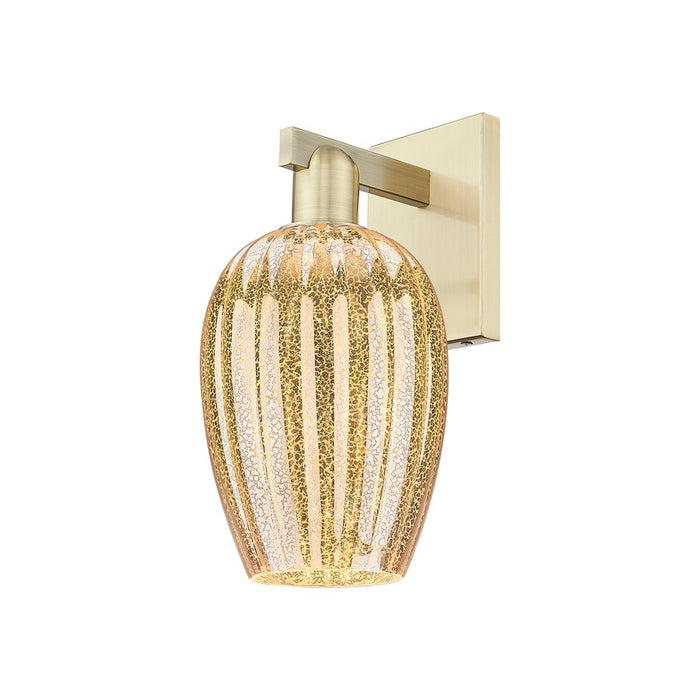 Innovations Preston 1Lt 6" Flute Sconce, AB/Mercury - 716-1W-AB-G457-6ME