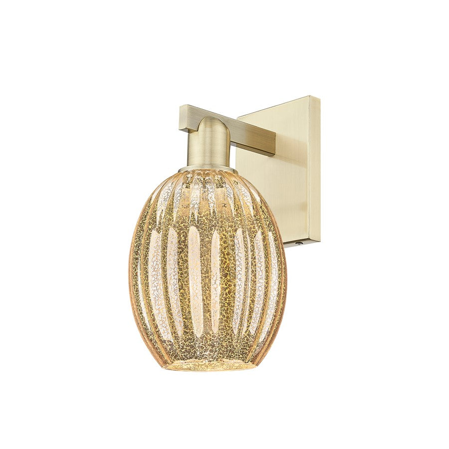 Innovations Preston 1Lt 6" Bell Sconce, AB/Mercury - 716-1W-AB-G459-6ME