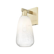 Innovations Brookhaven Almond 1Lt 6" Sconce, AB/Opal - 716-1W-AB-G480-6OP