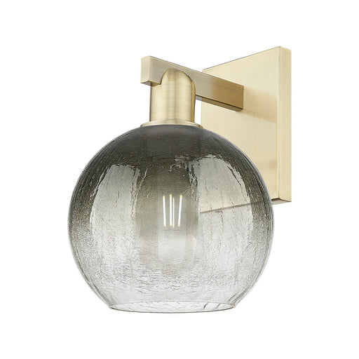 Innovations Brookhaven Globe 7.88in 1-Light Wall Sconce | Industrial Antique Brass and Slate Glass | Bathroom & Hallway Accent | Model 716-1W-AB-G483-8SL