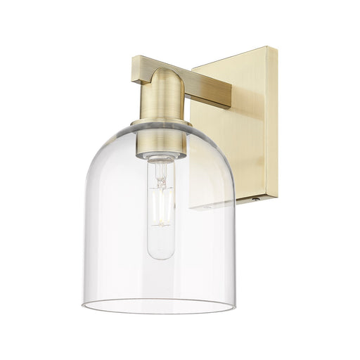 Innovations Bella 6in 1-Light Wall Sconce | Industrial Antique Brass and Clear Glass | Hallway & Bathroom Accent | 5.5 x 11.25 | Model 716-1W-AB-G558-6CL