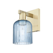 Innovations Bridal Veil 1Lt 5" Sconce, Antique Brass/Blue - 716-1W-AB-G559-5BL