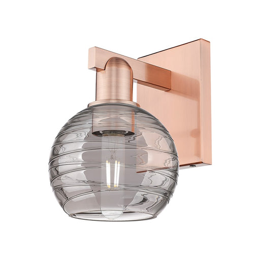 Innovations Athens Deco Swirl 1Lt 6" Sconce, Copper/SDS - 716-1W-AC-G1213-6SM