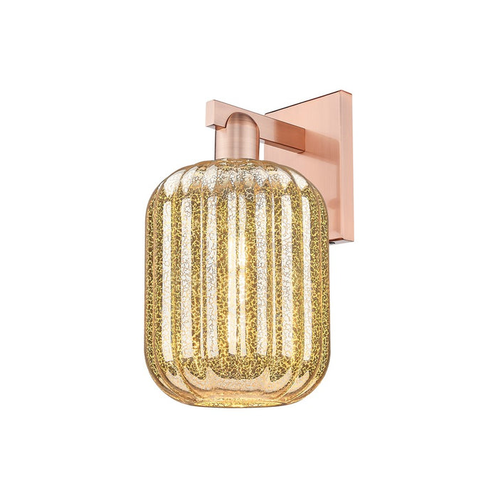 Innovations Preston 1Lt 7" Jar Wall Sconce, Copper/Mercury