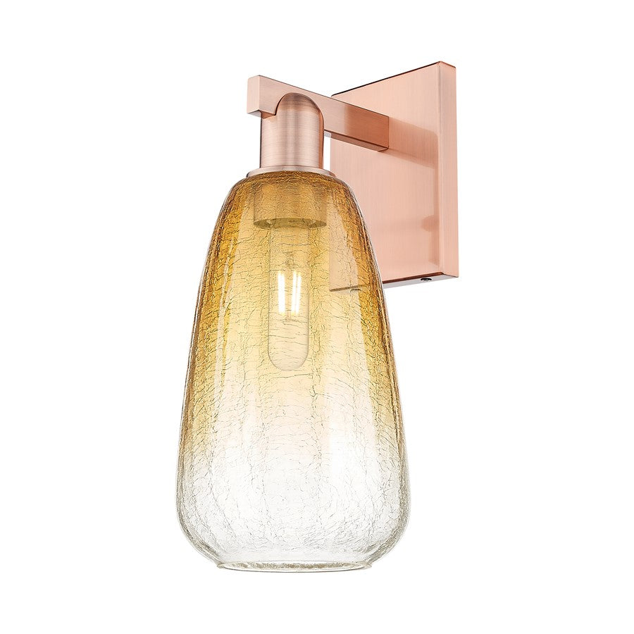 Innovations Brookhaven Almond 1Lt 6" Sconce, Copper/Amber - 716-1W-AC-G480-6AM