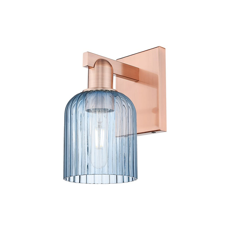 Innovations Bridal Veil 1Lt 5" Wall Sconce, Copper/Blue
