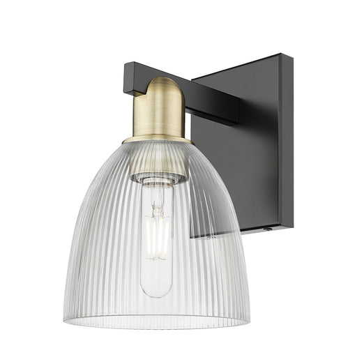 Innovations Castile 6in 1-Light Wall Sconce | Industrial Black Antique Brass Steel and Clear Glass | Bathroom & Hallway Accent | 6 | Model 716-1W-BAB-G382