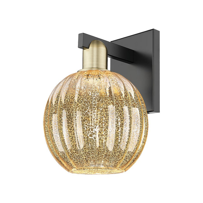 Innovations Preston 1Lt 7" Globe Sconce, BKBS/Mercury - 716-1W-BAB-G458-7ME
