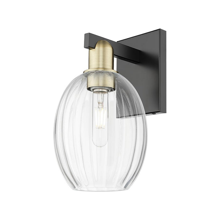 Innovations Preston 1Lt 6" Bell Sconce, Black Brass/Clear