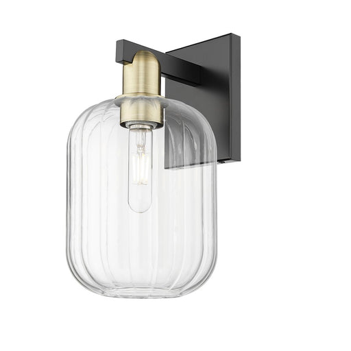 Innovations Preston 1Lt 7" Jar Sconce, Black Brass/Clear - 716-1W-BAB-G460-7CL