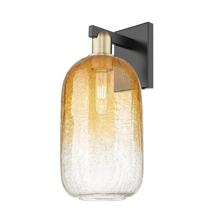 Innovations Brookhaven Cloche 1Lt 7" Sconce, BKBS/Amber